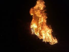 Bonfire just starting...