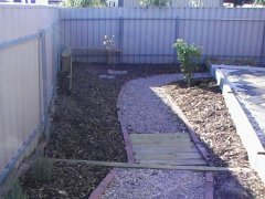 First rejig of the back area with some fruit trees. This became the poultry area.