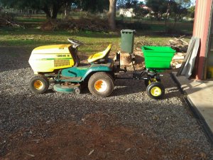 Our little seeder. Our farmer neighbour laughed a little...