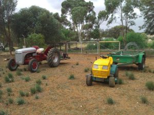 The new gate with a gratuitous farm machine shot.