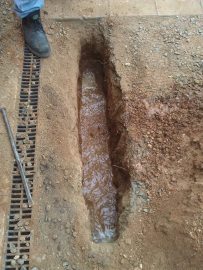 Yup, I found the pipe... with my crowbar...