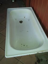 The next day it's a clean stock water trough...