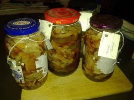Pickled cabbage experiment.