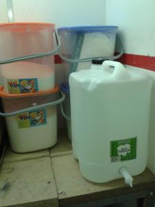 20kg salt, 25kg sugar, and 25 litres of vinegar. Bring on the preserving!