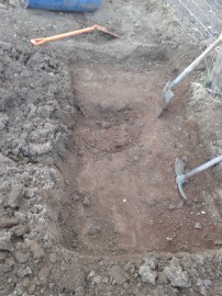 Digging out the wallow.