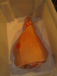 This is a 6kg leg ready to be made into prosciutto.