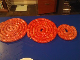 A total of nearly 5kg of sausage.