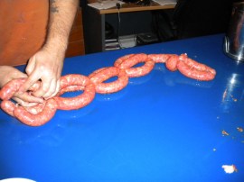 Twisting sausage is more art than science.