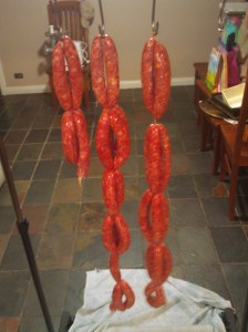 Letting them dry a little.