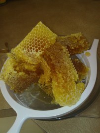 Letting the honey leak out.