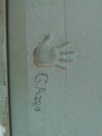 Gemma didn't really help, but wanted to commemorate this with a hand print.