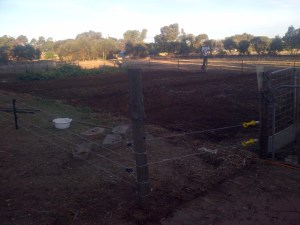 A gate to allow us to get vehicles (e.g. the ride-on and trailer, or Sheldon) into The Patch.