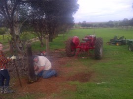 Starting on the fence and track.