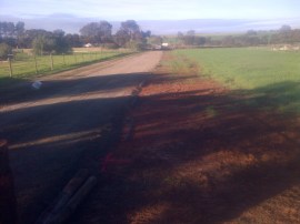 The new fence going up.