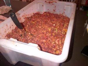 The end product looks like something from a horror movie.