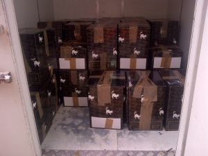 This is what half-a-tonne of pork looks like. A little anticlimactic really...