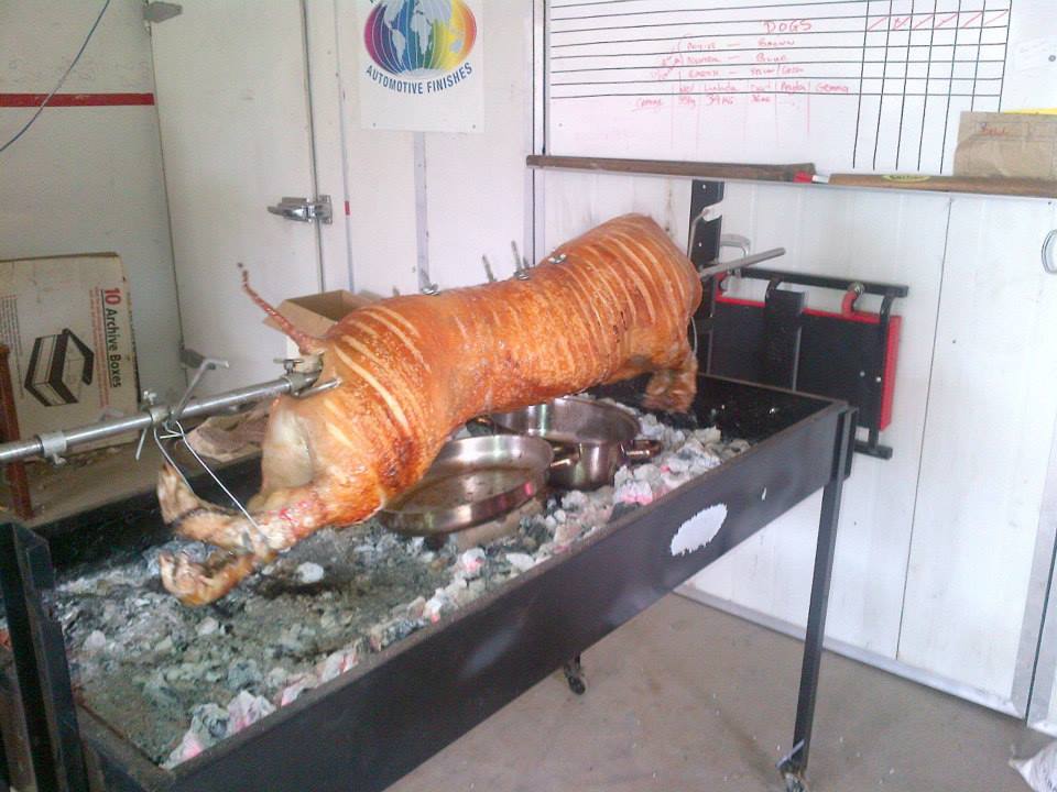 A half-hour in with the flame up a little higher to start the crackling off.