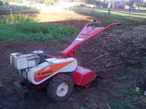 The final step - the rotary hoe!