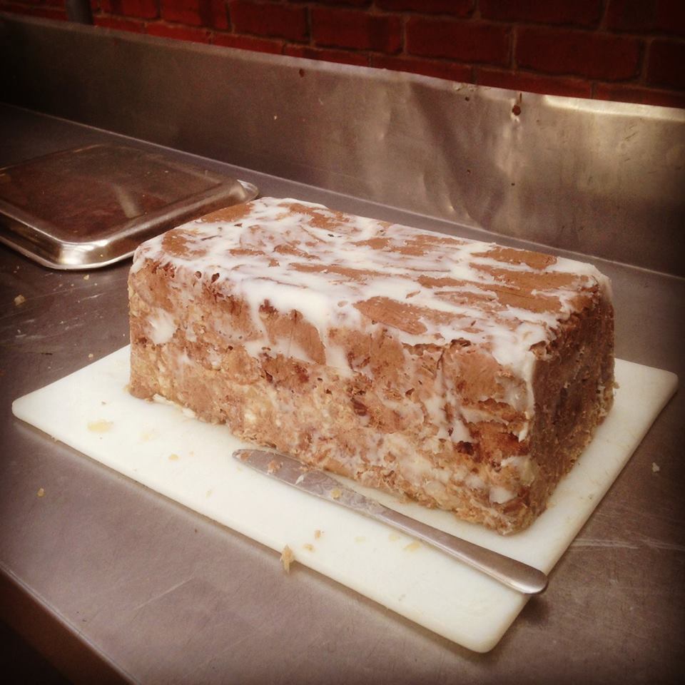 A brick 'o brawn! This was 6kg, which represents 10 to 12kg of the animal when you take bone into account. That's meat that is normally thrown away.