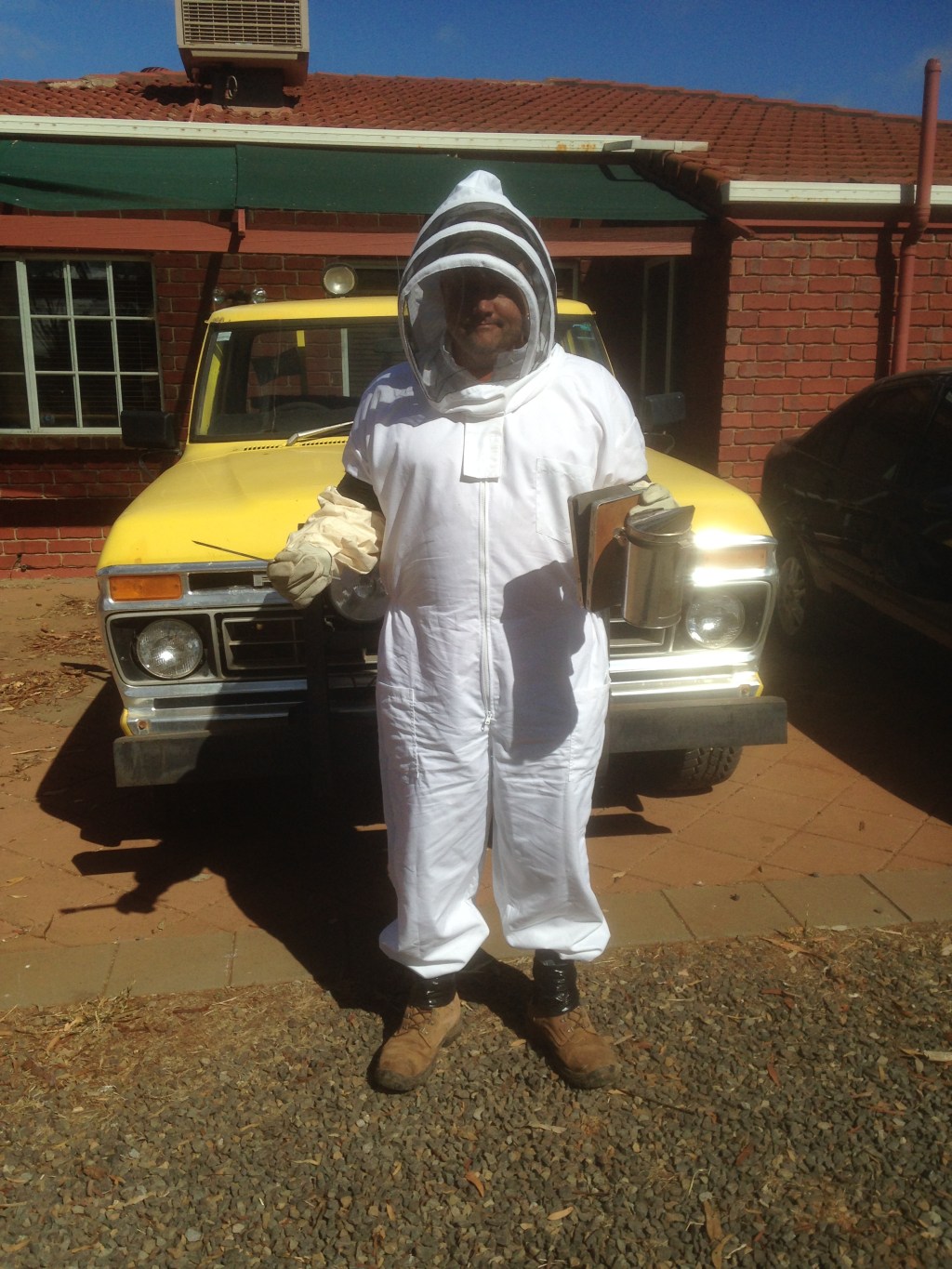 Note the tape around the tops of the boots. Not my first time...