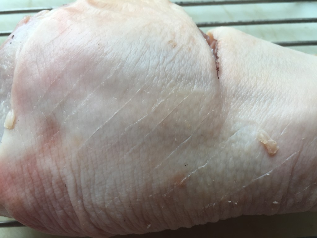 I’ve lightly scored the hock