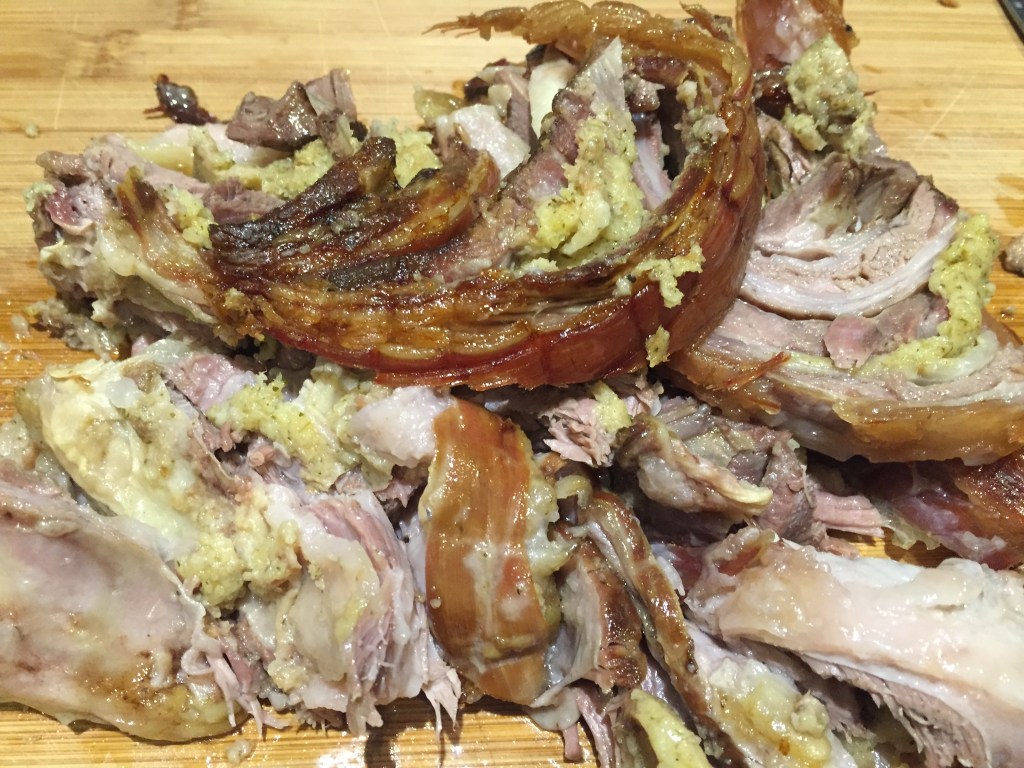 Turns out swiss roll meat is a bit hard to carve when it’s falling apart on you.