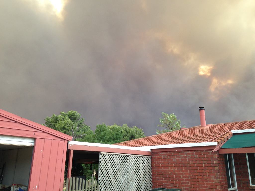 This is the pall of smoke from Wasleys. They lost buildings in the main street.